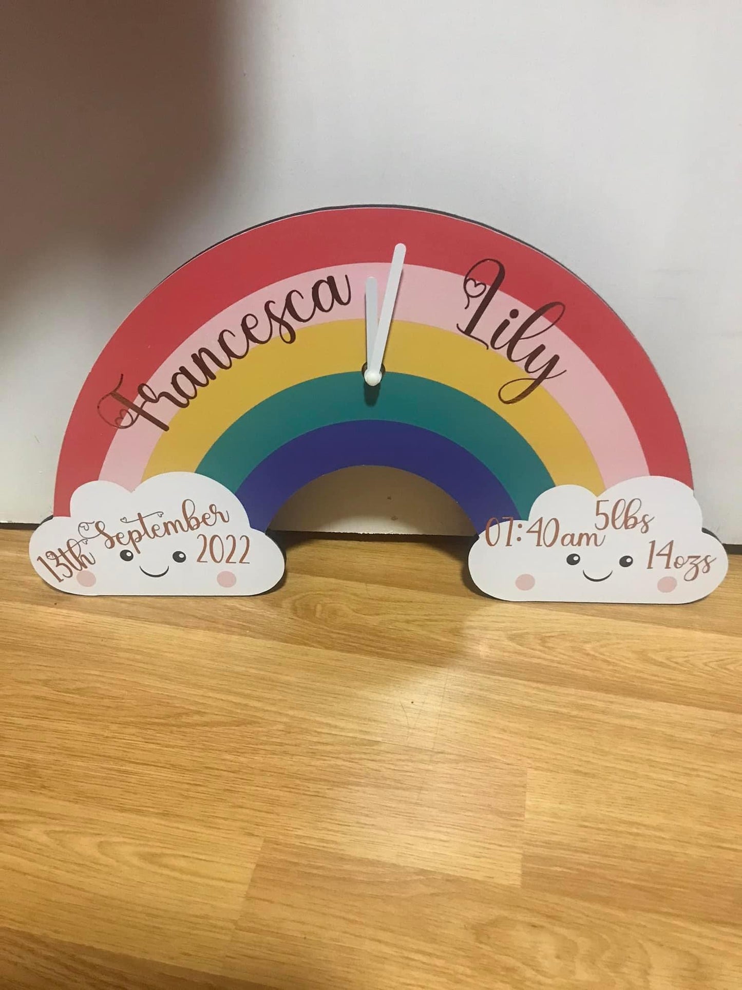 Battery Powered Rainbow Clocks