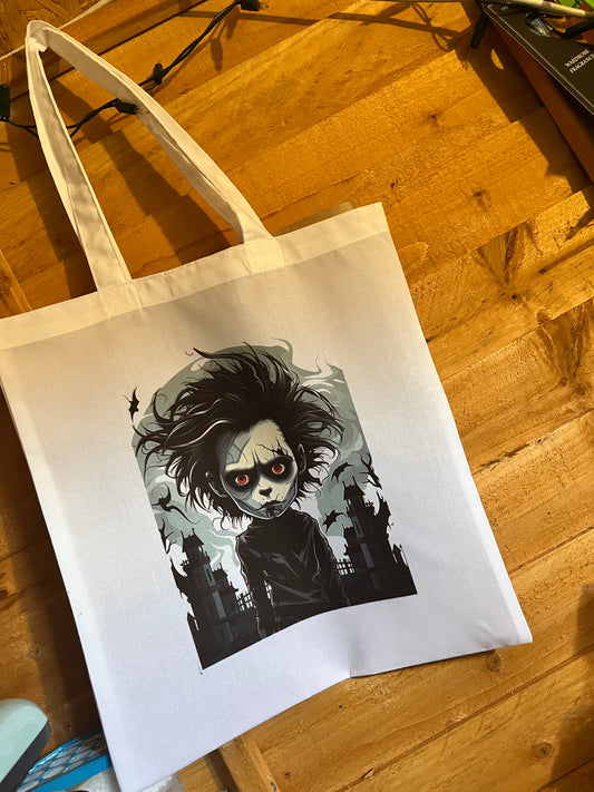 Halloween inspired tote bag