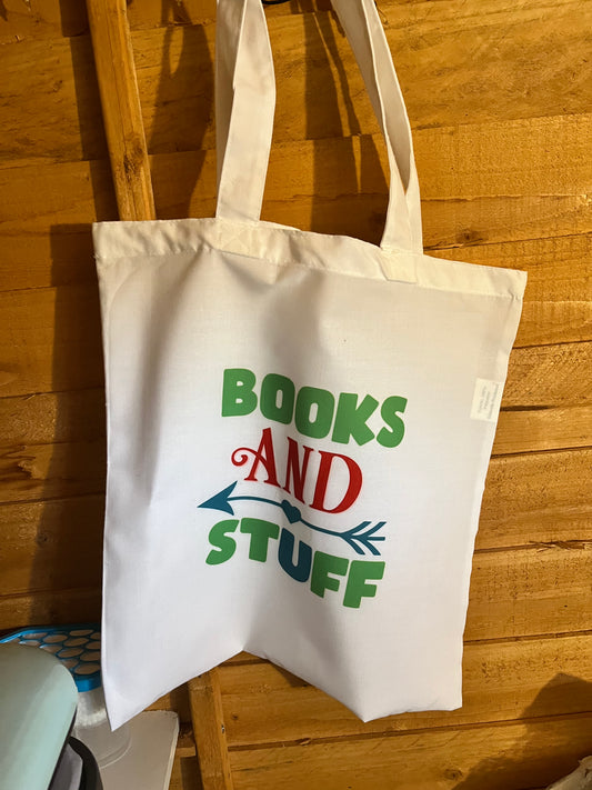 Book and stuff tote bag