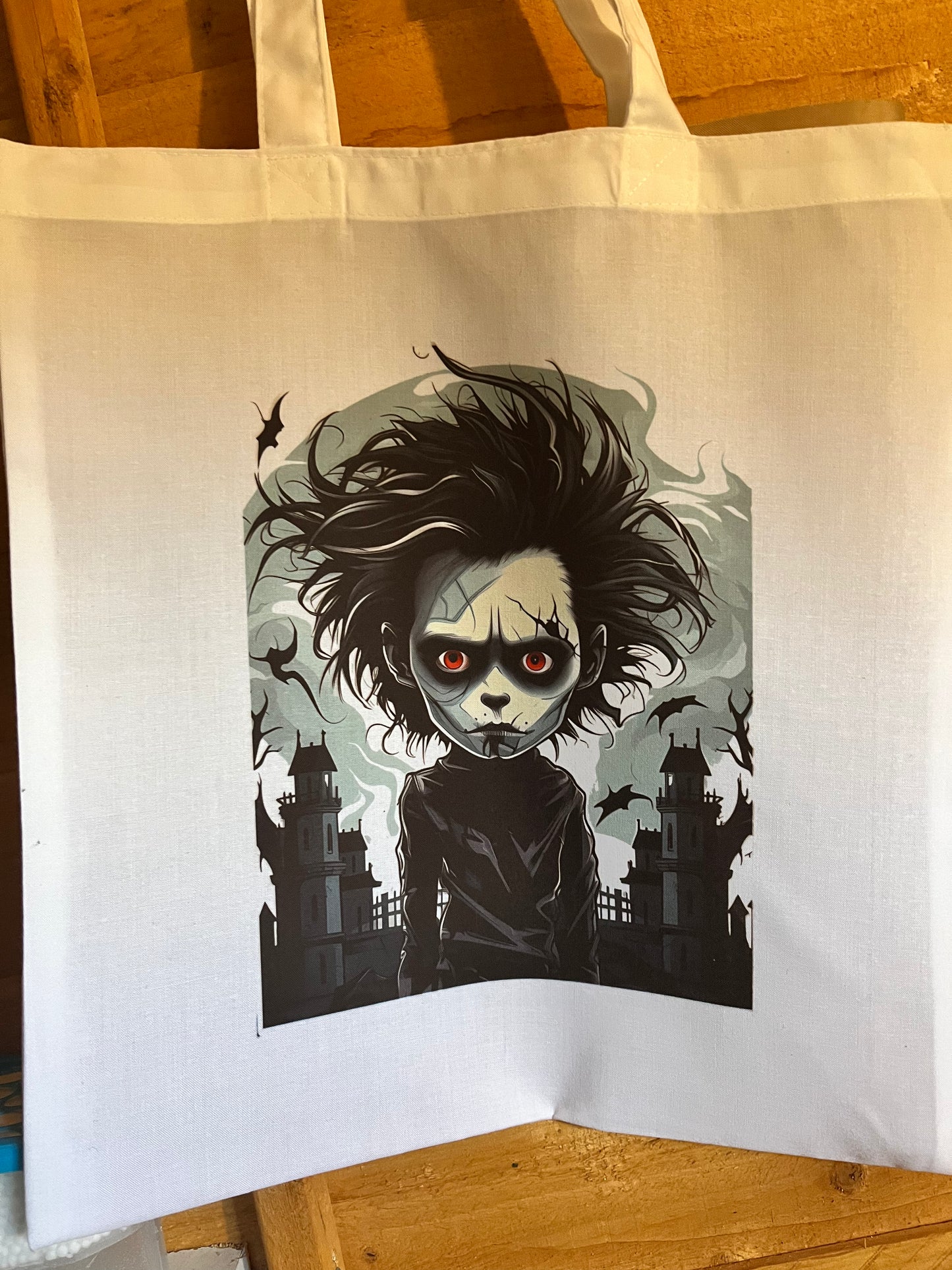 Halloween inspired tote bag