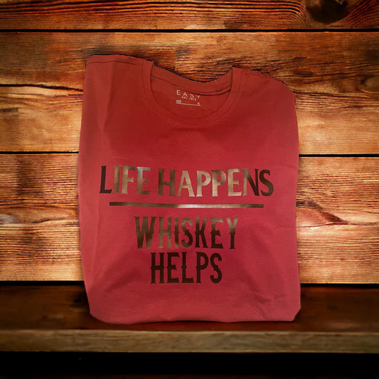 Life Happens Whiskey Helps - Men’s T Shirt
