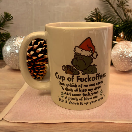 Cup of Fuckoffee Grinch Christmas Mug